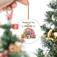 thumbnail image 2 of Wagging Tail Yorkshire Terrier Celebrates Rainbow Pride Month LGBT LGBTQ+ Acrylic Round Ornament Yorkie Dog Lover Gifts Home Tree Decor - 01003, 2 of 4