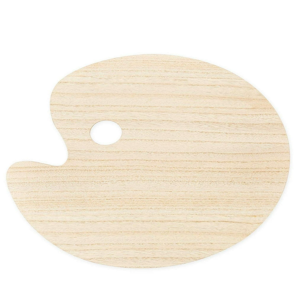 Large Wood Oval Paint Pallet Palette Holder Tray for Acrylic Oil