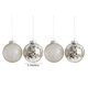 thumbnail image 3 of Adornos de bola colgantes para árbol de Navidad | Juego de bolas de espuma plástica de 8 cm | Rosa Blanco Plata | Estilos brillantes de lentejuelas brillantes | Caja de 4 | Decoración para fiestas, 3 of 6