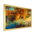 thumbnail image 2 of Designart 'Orange Autumn Forest Reflects On River' Lake House Framed Art Print, 2 of 4