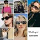 thumbnail image 2 of 2-Pack Square Women's Glasses with UV 400 Protection and Vintage (Tea Slice with Leopard Frame + Black Bow Black), 2 of 3