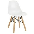 thumbnail image 5 of 2xhome - Set of 2 Kids Chairs Toddler Size Plastic Dining Room or Craft Chairs with Natural Wooden Legs, Gray, 5 of 10