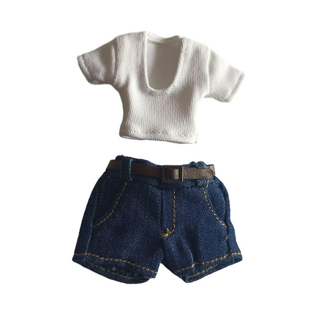 Ropa de muñeca a escala 1/12 CUTICAT con cinturón para Cosplay
