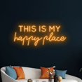 thumbnail image 2 of Handmadetneonsign This Is My Happy Place Neon Sign, Quote LED Neon Art Decor, Home Bedroom Wall Decor, 2 of 5