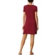 thumbnail image 3 of INSPIRE CHIC Camisón de Mujer de Manga Corta con Volantes, Vestido de Noche, Ropa de Casa, Camisones, Rojo, 3 of 5