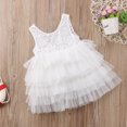 thumbnail image 2 of Bagilaanoe Toddler Baby Girl Party Dress Floral Lace Sleeveless A-line Princess Dresses 12M 18M 24M 3T 4T 5T Kid Patchwork Tulle Skirt, 2 of 6