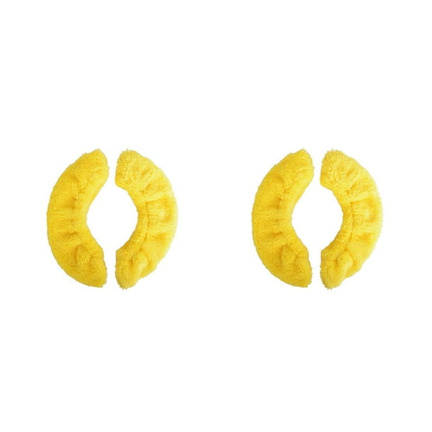 Eigraketly Funda para cuchillo de patinaje Vellosidad larga Prevención de lesiones Tela de microfibra Combinación perfecta Combinación perfecta Amarillo XXL 2piezas