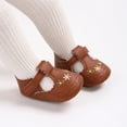 thumbnail image 3 of Fozruso Baby Sandals For Soft Sole Breathable Comfortable Casual Walking Shoes With Embroidery Design For Boys Girls 0 18 Months,Sizes 6 Toddlers 12-18 Months(Brown), 3 of 7