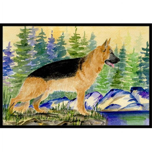 Carolines Treasures SS8129JMAT German Shepherd Paillasson Intérieur Ou Extérieur - 24 x 36 Po.