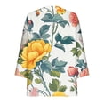 thumbnail image 5 of Ftwytp Womens Open Front Cardigan Lightweight Retro Print Cardigans 3/4 Sleeve Blouse Tops Coat Casual Duster Jackets, 5 of 5