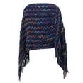 thumbnail image 2 of Women Poncho with Tassels Knitted Shawl Scarf Fringed Wrap Sweater Pullover Cape, 2 of 9