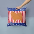 thumbnail image 2 of Caroline's Treasures BB3351PW1414 USA Patriotic Chow Chow Fabric Decorative Pillow , 14Hx14W, multicolor, 2 of 4
