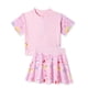 thumbnail image 4 of Trajes de baño para mujer y niña, estampado de fresas, manga corta, cuello redondo, talla mediana-grande, para niños pequeños, verano, al aire libre, falda, abertura frontal, color liso, para niñas, p, 4 of 7