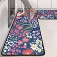 thumbnail image 2 of Kitchen Rugs Sets Of 2,Pioneer Flower Floral Print Pattern Anti Fatigue Kitchen Mat Rugs Non Slip Washable,Decorative Kitchen Floor Mats for Kitchen,Sink,Laundry,17"x47"+17"x47", 2 of 5