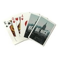 thumbnail image 1 of Be Nice, the World is a Small Town, Lantern Press, Premium Playing Cards, 52 Card Deck with Jokers, USA Made, 1 of 4