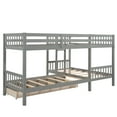 thumbnail image 4 of imerelez Twin L-Shaped Bunk bed with Drawers-Gray, 4 of 9