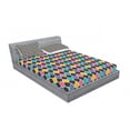 thumbnail image 3 of Geometric Bedding Set with Sheet & Covers, Abstract Design of Interlinked Ogee Pattern with Bold White Borders Shaded Effect, Printed Bedroom Decor 2 Shams, 4 Sizes, Multicolor, by Ambesonne, 3 of 3