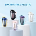 thumbnail image 2 of Boieioe Vasos mezcladores para batidos de proteínas Botella mezcladora de proteínas de 20 oz, a prueba de fugas, el mezclador perfecto para el gimnasio, botella pre-entrenamiento, vaso coctelera, bati, 2 of 5