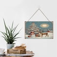 thumbnail image 6 of Christmas Snowman And Reindeer Decorative Wood Hanging Wood Plaque, Rustic Door Sign, Wall Decor Art, Housewarming Gift 10x16 IN, 6 of 8