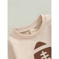 thumbnail image 6 of FEORJGP Toddler Boys Girls Casual Sweat Pants Set 3M 6M 12M 18M 2T 3T Infant Baby Long Sleeve Sweatshirts Football Print Pullovers Round Neck Tops Swerl Fashion Comfy Outfits for Spring Fall, 6 of 8