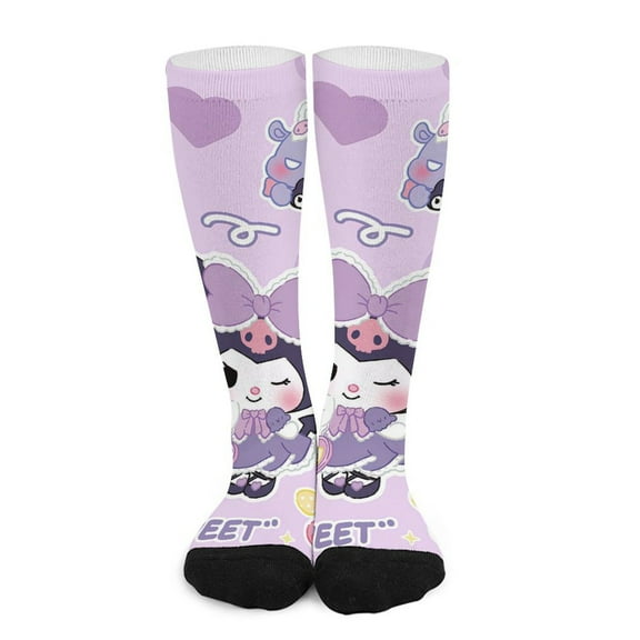 Kuromi Stocking Long Socks Breathable Knee High Thigh Stockings High Socks Sport Socks for Mens Womens