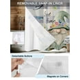 thumbnail image 3 of No Hook Cloth Fabric Shower Curtain with Snap in Liner, Rustic Gnome Waterproof Shower Curtains Set with See Through Top Window, Spring Flowers Butterfly Purple Check Bath Curtains Shower 36"x78", 3 of 6