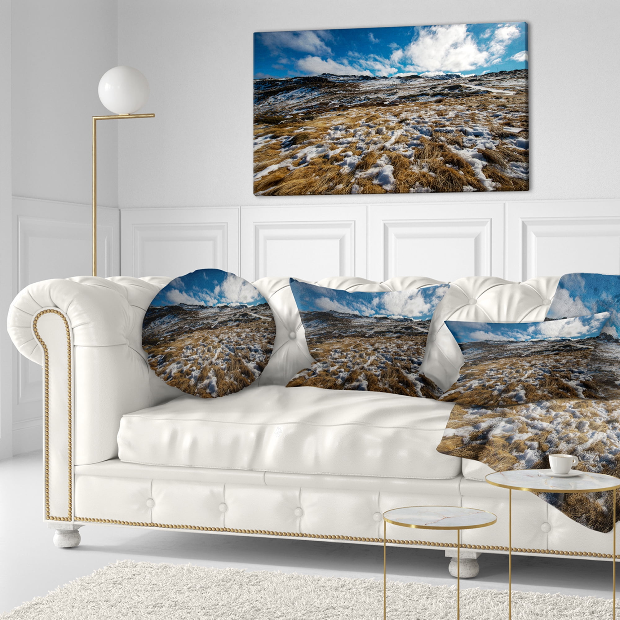 Designart Top of Kosciuszko National Park - Seashore Throw Pillow - 12x20
