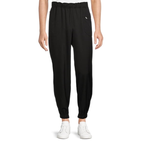 ClimateRight by Cuddl Duds Men's Woven Twill Scrub Joggers