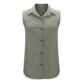 thumbnail image 6 of CaiJunJia Womens Lapel Tank Tops Summer Lightweight Cotton Sleeveless Button Down Office Dressy Shirt, 6 of 6