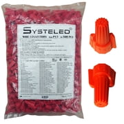 SYSTELED Red Winged Wire Nut 500 Counts/Bag 3.31lb Tough Plastic Flame-Retardant 18-8 AWG 600V