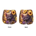 thumbnail image 3 of KLL Sunshine Cute Cat Sunflower Pattern Shorts Women,Athletic Shorts High Waisted Running Shorts Pocket Sporty Short Gym Elastic Workout Shorts-XX-Large, 3 of 7