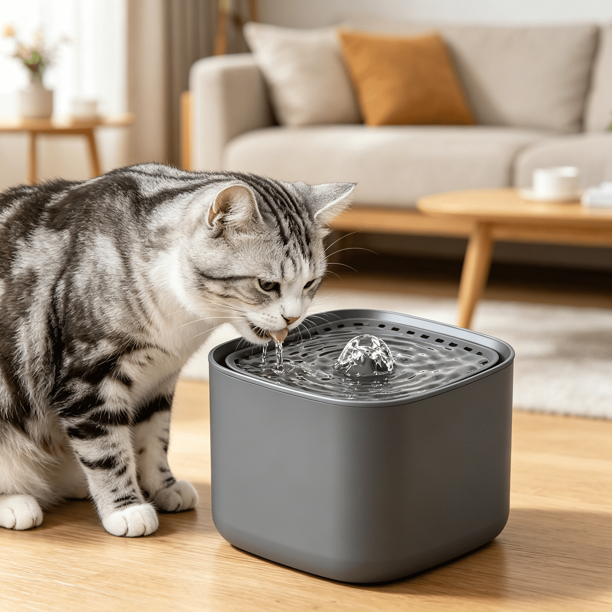 ACDANC 2026 New Pet Fountain, Automatic Circulating Filtration Water Dispenser Cat Water Fountain Dog Water Dispenser with Smart Pump for Cats, Dogs Gray
