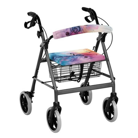COEQINE Tie-Dye Walker Seat Cover Medical Rollator Walker Seat Set of 2 Piece Covers Animal Patterns Rollator Seat and Back Rest Covers Walker Accessories Easy to Install