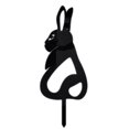 thumbnail image 2 of Estacas De Jardín De Conejo De Pascua Estatua de conejo de Pascua, estacas de jardín, decoración de jardinería de metal negro (negro C) Ndcxsfigh Libre de BPA, 2 of 6