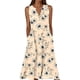 thumbnail image 3 of TaTaai Womens Summer Vacation Maxi Dress Sleeveless V Neck Strap Design Casual Loose Fit Beach Long Sundress Gift, 3 of 5