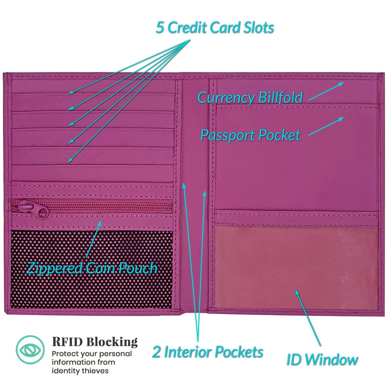 Pink Passport ID Card Holder Hot Pink Passport ID Card 