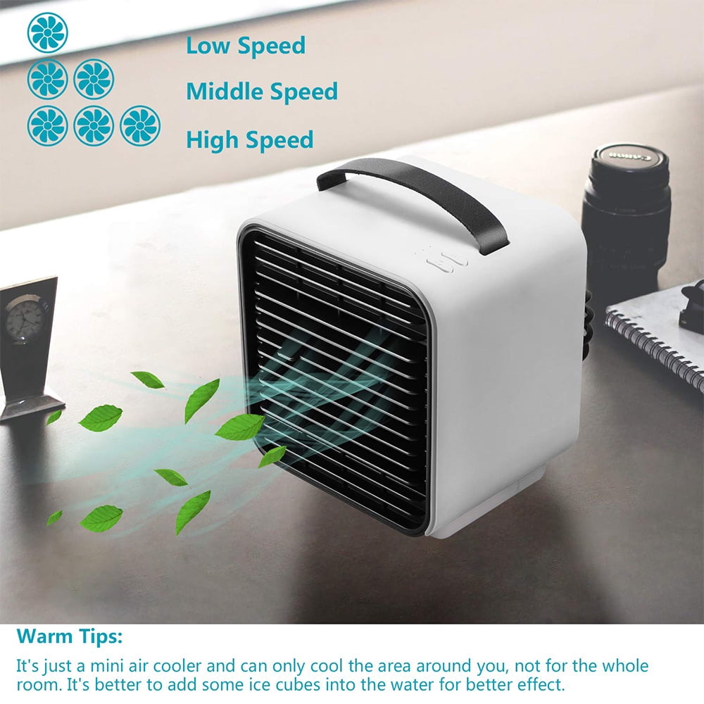 air cooler with ice cubes