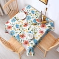 thumbnail image 2 of Pioneer Flower Floral Print Pattern Square Tablecloth,Waterproof Square Table Cover,Wipeable Spillproof Washable Table Cover for Home Kitchen Party Decor 52"x52"(132x132cm), 2 of 6