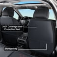 thumbnail image 4 of 2024 Car Seat Cover for Toyota Rav4 , Red Edge Car Seat Covers, Waterproof PU Leather 5 Piece Full Set Wear Resistance Suitable for All Seasons, Airbag-Compatible, 4 of 9