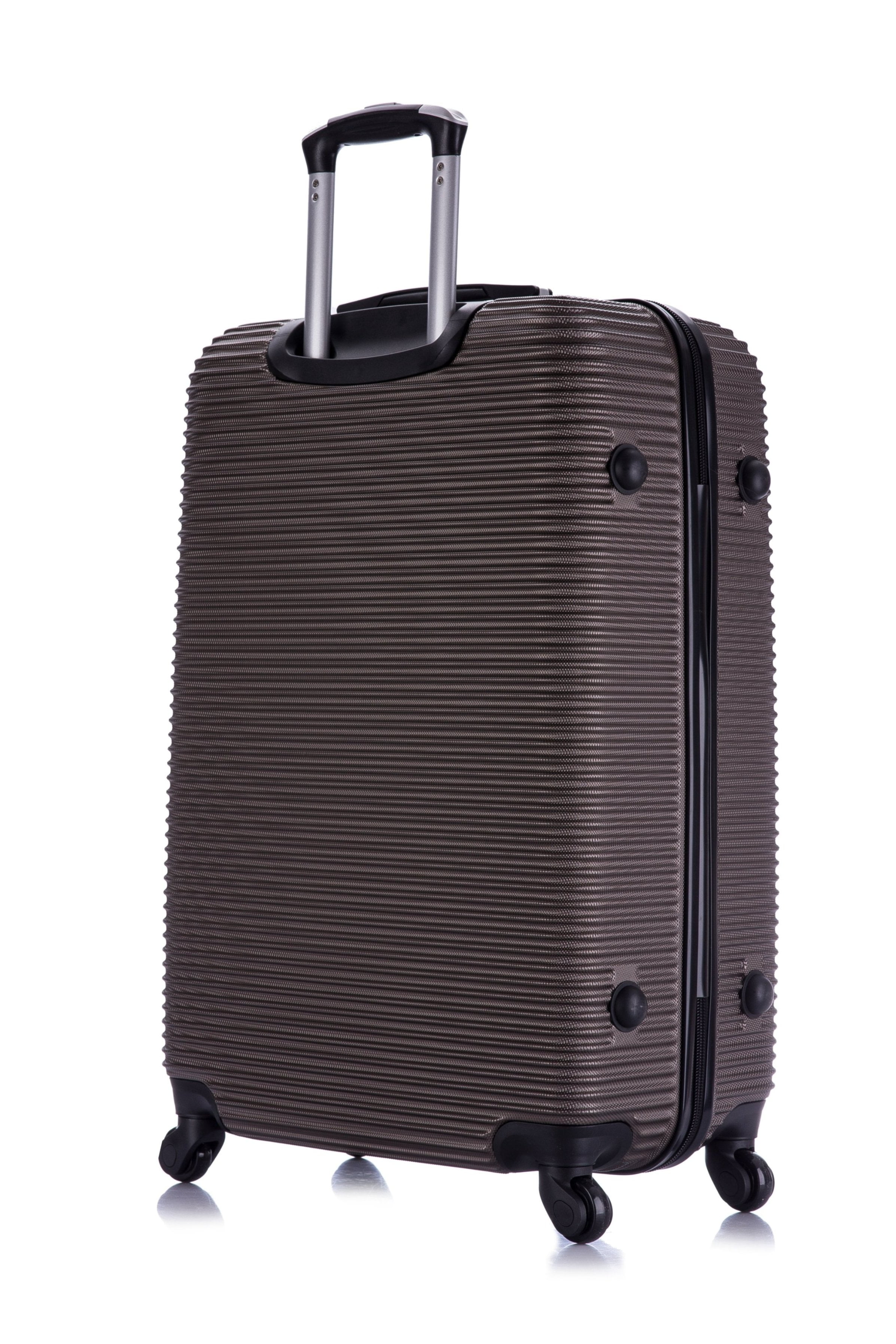 InUSA Royal 28" Hardside Lightweight Luggage with Spinner Wheels, Handle, and Trolley, Brown