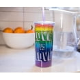 thumbnail image 3 of Cold Cup Silver Buffalo Love is Love, 600 ml, con tapa con purpurina, 3 of 7