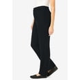 thumbnail image 3 of Woman Within Plus Size Tall Perfect Back-Elastic Gap-Free Straight-Leg Cotton Jeans, 3 of 6
