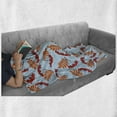 thumbnail image 6 of Rowan Soft Flannel Fleece Blanket, Abstract Backdrop with Dried Leaf and Bunch of Vivid Berries Mountain Ash, Cozy Plush for Indoor and Outdoor Use, 50" x 70", Pale Blue Red Orange, by Ambesonne, 6 of 6