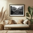 thumbnail image 3 of Gapstow Bridge in Central Park - Manhattan New York Photography Black and White Bridge Nature Scenic Landscape Lake Wildlife Black Framed Wall Art Print 16 x 24 inches, 3 of 4