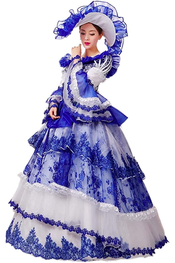 Rococo Baroque Marie Antoinette Dresses 18th Century Renaissance Costumes Historical Period Dress Ball Gown