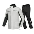 thumbnail image 3 of Traje de lluvia para hombre Traje de lluvia ligero con mochila Espacio Impermeable a prueba de lluvia Impermeable Gris, 3 of 9
