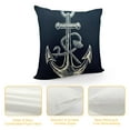 thumbnail image 4 of Nawypu  Throw Pillow Covers White Nautical Anchor Navy Blue Background Square Pillowcase for Home Decor Sofa Car Bedroom Pillow case, 4 of 5