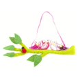 thumbnail image 1 of Global Groove GLG2358-596022 Chouettes Feutrées Roses sur une Branche Suspendue, 1 of 1