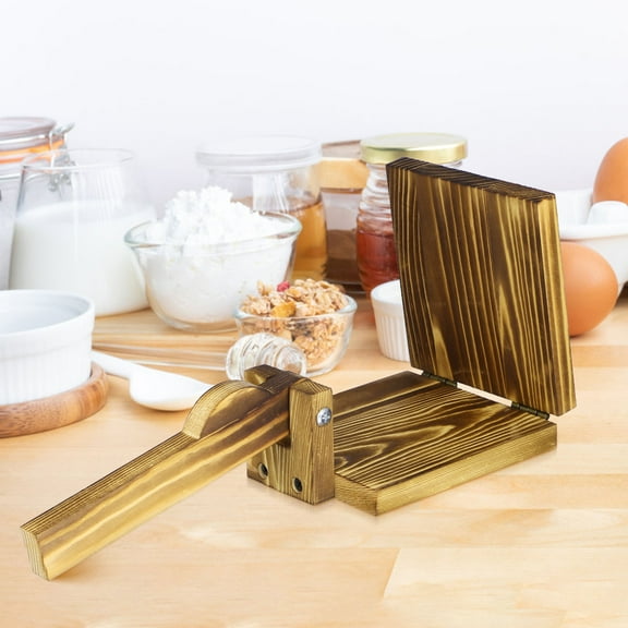 Pawsdot Dumpling Wrapper Presser Wooden Dough Presser Light Brown for Kitchen Use