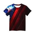 thumbnail image 4 of ITSAME Independence Day Boys T-Shirts, Short Sleeve 4th of July Crewneck Kids Fashion Casual Tee Multicolor Size 14-15T, 4 of 5